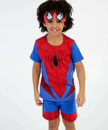 Pijama Infantil Homem Aranha Capuz Marvel Tam 2 a 10