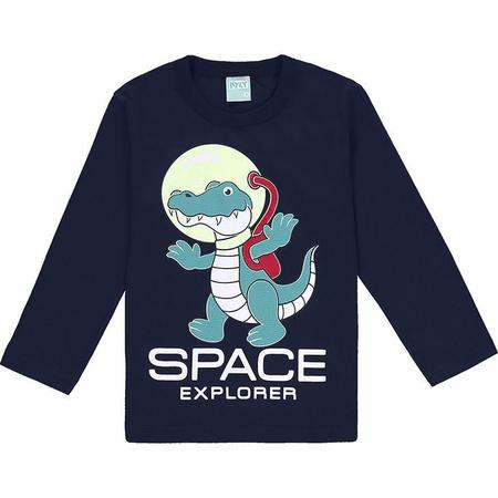 Imagem de Pijama Infantil Masculino Inverno Marinho Space Explorer Brilha no Escuro - Kyly