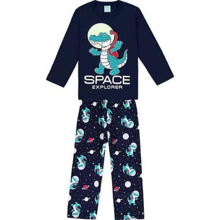 Imagem de Pijama Infantil Masculino Inverno Space Explorer Brilha no Escuro Kyly
