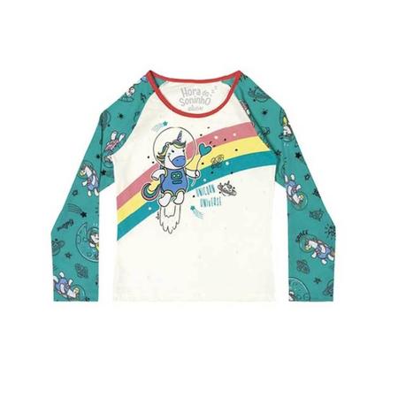 Imagem de Pijama Infantil Menina Unicornio Brilha no Escuro Elian