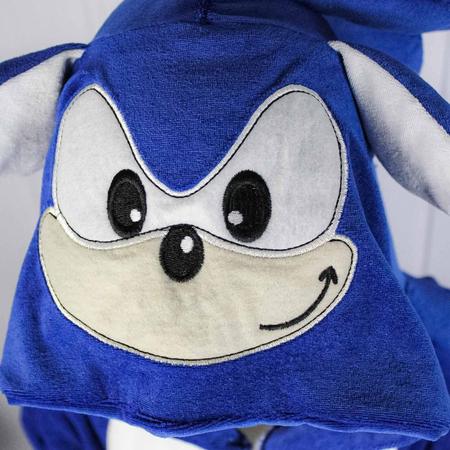 Pijama Infantil Macacão Kigurumi Fantasia Sonic De Pelúcia - Escorrega o  Preço