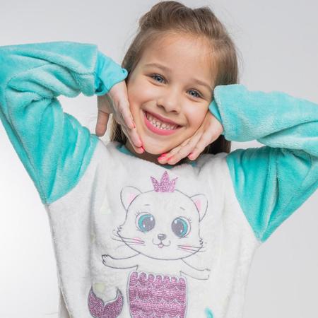 Imagem de Pijama Inverno Fleece Feminino Infantil Brilha No Escuro