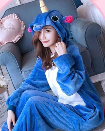 Pijama Macacão Fantasia Personagem Adulto Tam P ao gg Azul na Americanas  Empresas