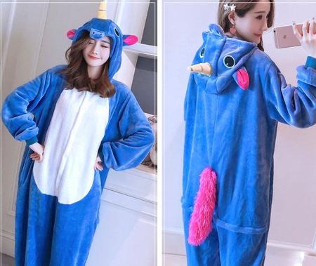 Pijama Feminino Kigurumi Fantasia Cosplay Pelúcia Confortável