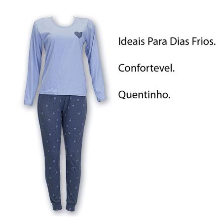 Imagem de Pijama Longo Feminino Ribana DeMillus 285121 Algodão