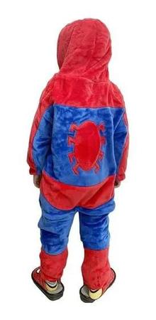 Pijama Infantil Homem Aranha Capuz Marvel Tam 2 a 10