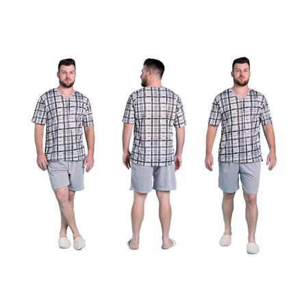 Imagem de Pijama Masculino Manga Curta Camisa Gola V + Short