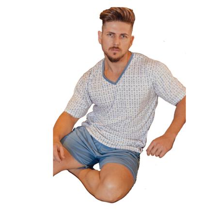 Imagem de Pijama Masculino Manga Curta Camisa Gola V + Short