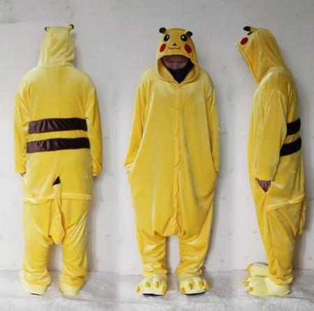 Pijama Pikachu Cosplay Kigurumi Unissex - Original - R$ 156