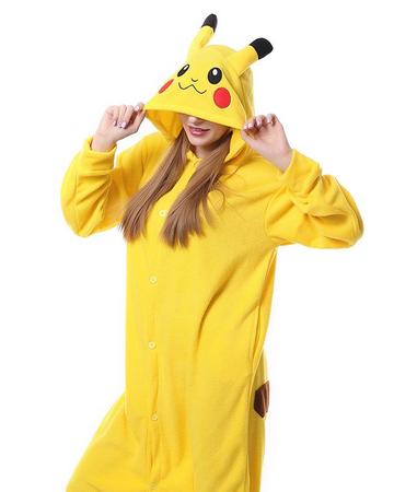 Pijama Pikachu Adulto Com Capuz 100% Algodão A Pronta Entrega Mundo Fantasia - Pijama Feminino - Magazine Luiza