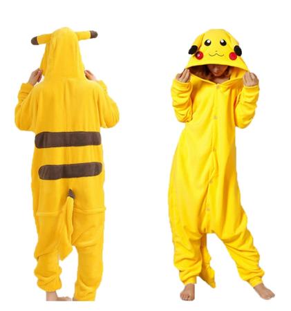 Pijama Pikachu Cosplay Kigurumi Unissex - Original - R$ 156