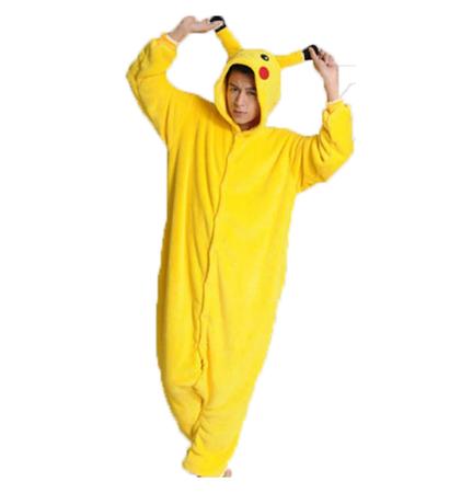 Pijama Pikachu Cosplay Kigurumi Unissex - Original - R$ 156