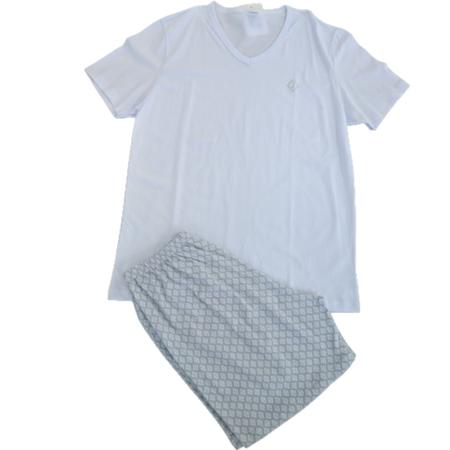Imagem de Pijama Plus Size Masculino Camiseta E Shorts 100% Algodão