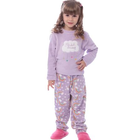 Imagem de Pijama Soft Feminino Infantil De Inverno Quentinho Victory