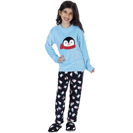 Imagem de Pijama Soft Feminino Infantil De Inverno Quentinho Victory