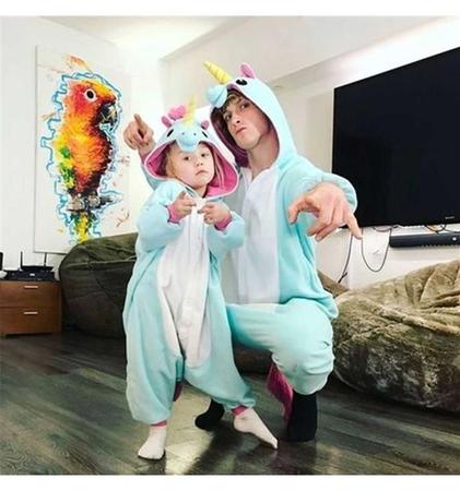 Pijama Unicornio Infantil E Adulto Macacao Kigurumi Cosplay Fantasias Carol NA Pijama Infantil Magazine Luiza