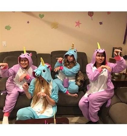 Imagem de Pijama Unicórnio Infantil E Adulto Macacão Kigurumi Cosplay