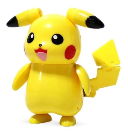 Pikachu Pokemon - Entra Na Pokebola Articulado Na Caixa