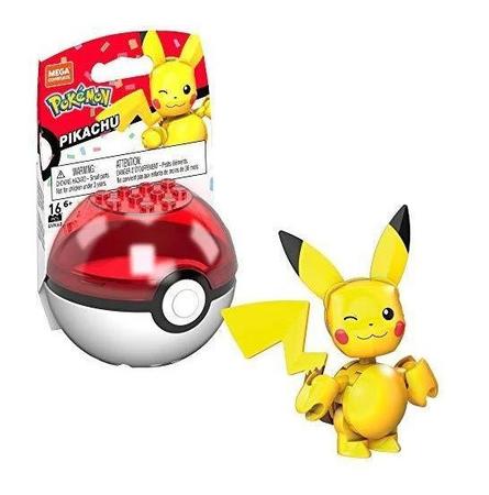 Pikachu Pokebola Pok mon Mega Construx Bonecos Magazine