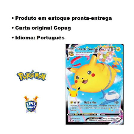 Carta Pokémon Original Pikachu Voador V 6/25