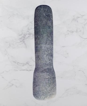 Imagem de Pilão Almofariz Socador Médio em Pedra Sabão 10cm