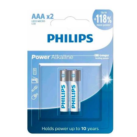 Imagem de Pilha AAA Philips LR03 Micro 1.5v com 2 Unidades