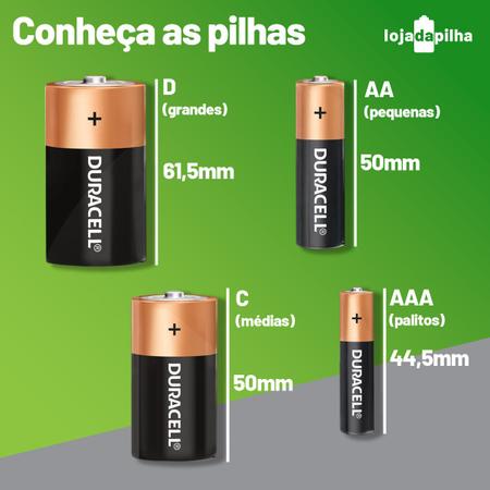 Pilha Alcalina AAA Palito DURACELL com 16 unidades - Pilhas