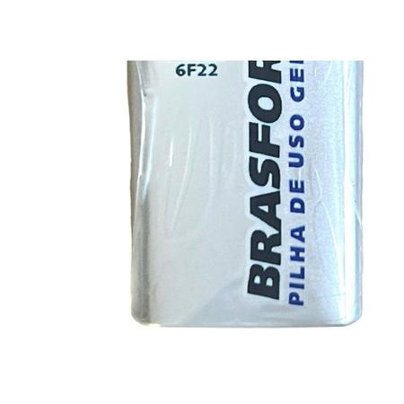 Imagem de Pilha Brasfort Bateria 9V. Cartela Com 1 Peca - 6312 - Kit C/10 Cartelas
