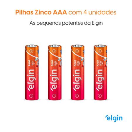 Imagem de Pilha Palito Aaa Zinco 3 Cartela Com 4 Unidades Original Elgin