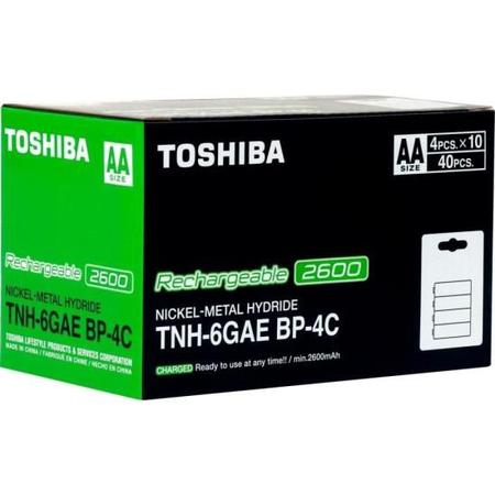 Imagem de Pilha Recarregável AA 1,2v 2600mAh TNH6GAE (C/4 Pilhas) Toshiba