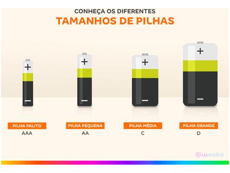 Pilha Recarregável AA Pequena 2500 mAh 2 Unidades - Duracell Imagem de Pilha Recarregável AA Pequena 2500 mAh 2 Unidades