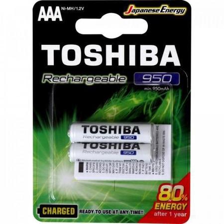 Imagem de Pilha Recarregável Aaa 1,2V 950Mah Toshiba - Com 2 Un