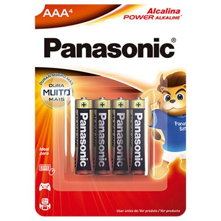 Imagem de Pilhas alcalinas aaa panasonic blister com 4 unidades lr03xab/4b