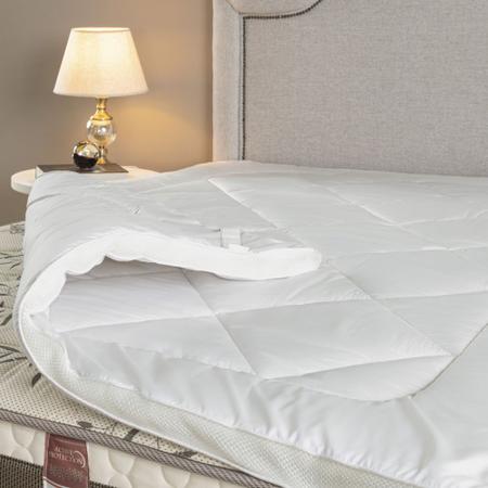 Imagem de Pillow Top Casal Protetor de Colchão 188x138x4cm Altura Fibra Siliconada Macio e Volumoso