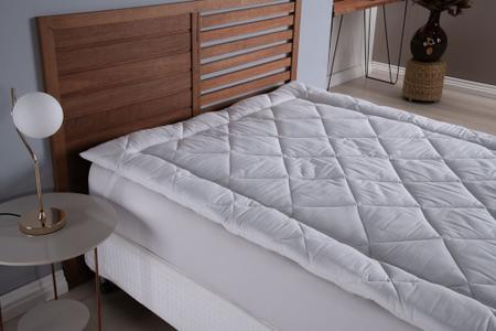 Imagem de Pillow top colchão de casal padrão anti-alergico 100% algodão percal 200 fios