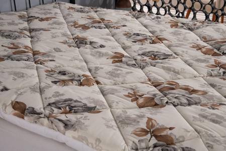 Imagem de Pillow top estampado cama de solteiro protege e reveste o colchão 100% algodão percal 200 fios