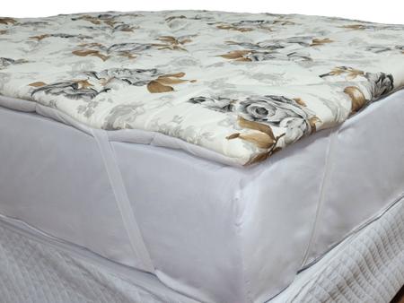 Imagem de Pillow top estampado cama de solteiro protege e reveste o colchão 100% algodão percal 200 fios