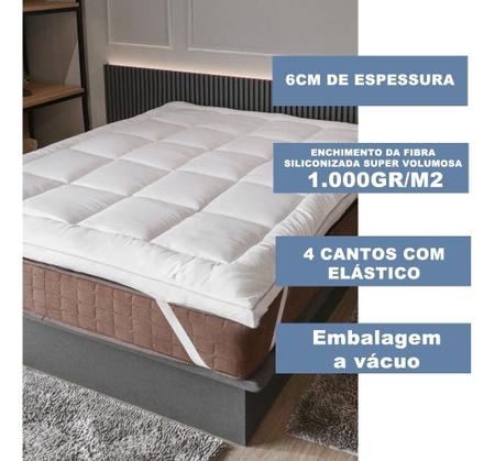 Imagem de Pillow Top Protetor De Colchão Cama Casal Box Nobless 6cm