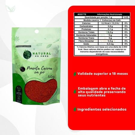 Imagem de Pimenta Caiena Importa Em Pó Alta Qualidade Kit 4 Pouch 50G