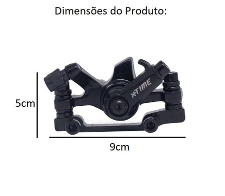 Imagem de Pinça de Freio a Disco Com Pastilha Bike Mtb Alumínio Ride Dianteiro 160mm X-Time