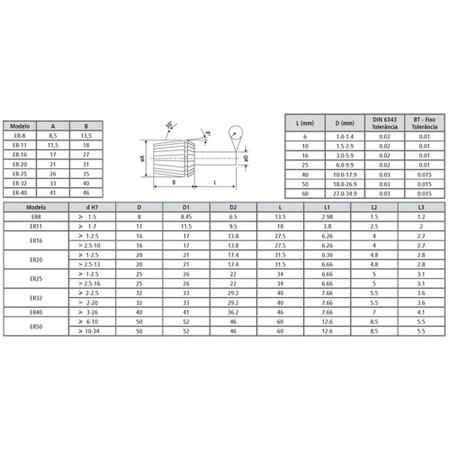 Imagem de Pinça ER40 21 mm - JG TOOLS