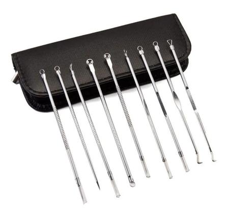 pinça removedora de cravo e espinha - inox Imagem de pinça removedora de cravo e espinha