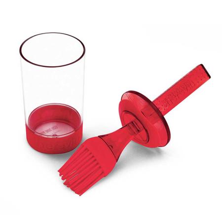 Imagem de Pincel de silicone com reservatório herevin vermelho ø 6cm - Bololô