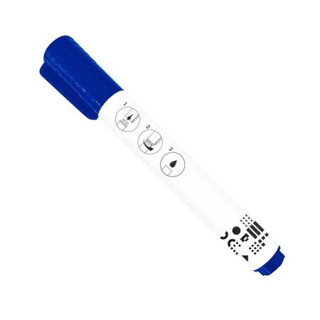Imagem de Pincel Marcador de Quadro Branco Recarregável Tinta Azul 12un - Mr036