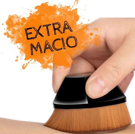 Imagem de Pincel Oval Para Base Maquiagem Escova Hexágono Makeup Base Macia Blogueira Tiktok Novo