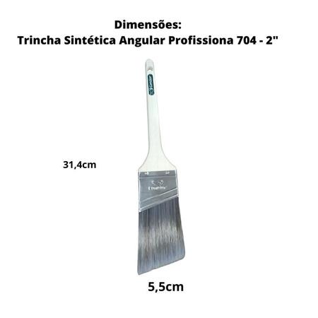 Pincel Trincha Sintética Profissional Angular Cabo Longo 704 2" Condor Imagem de Pincel Trincha Sintética Profissional Angular Cabo Longo 704 2" Condor
