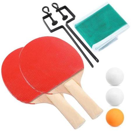 Imagem de Ping Pong Com 2 Raquetes 3 Bolas e Rede Suporte