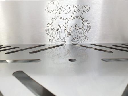 Imagem de Pingadeira Inox Chopeira 300MM Com Logo Chopp