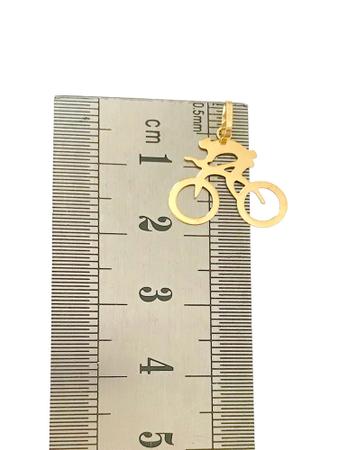 Imagem de Pingente Bicicleta Ciclista 18mm Ouro 18k 750