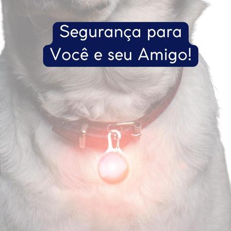 Imagem de Pingente Brilhante Led luz Premium Para Coleira Cães Gatos 